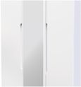 Milan White Gloss 3 Door Tall Triple Wardrobe - 1 Mirror