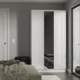 Milan White Gloss 3 Door Tall Triple Wardrobe - 1 Mirror