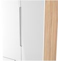 Milan White Gloss and Oak Effect 2 Door 2 Drawer Double Wardrobe