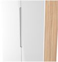 Milan White Gloss and Oak Effect 2 Door Plain Tall Wardrobe