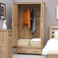 Opus Wardrobe - 2 Door - 1 Drawer - Oak
