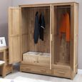 Opus Wardrobe - 3 Door - 2 Drawer - Oak