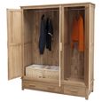 Opus Wardrobe - 3 Door - 2 Drawer - Oak