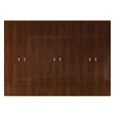 Modern Eva Wardrobe - 6 Door - Walnut with Gold Trim