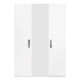 Modern Mara Mirror Wardrobe - 3 Door - White
