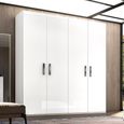 Modern Mara Wardrobe - 4 Door - White