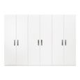 Modern Mara Wardrobe - 6 Door - White