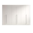 Modern Treviso Wardrobe - 6 Door - Grey