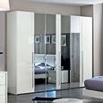 Dama Bianca Wardrobe - 6 Door - with Mirrors - White