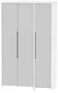 Monaco Grey and White 3 Door Tall Triple Wardrobe