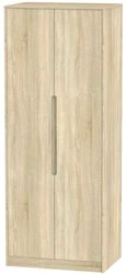 Monaco Oak Effect 2 Door Plain Tall Wardrobe