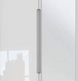 Monaco White Gloss 3 Door Tall Triple Wardrobe - 1 Mirror