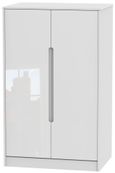 Monaco White Gloss and Cashmere Midi Wardrobe