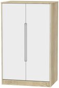 Monaco White and Oak Effect Midi Wardrobe