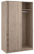 Naia Oak Effect 2 Door 3 Drawer Wardrobe