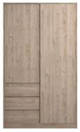 Naia Oak Effect 2 Door 3 Drawer Wardrobe
