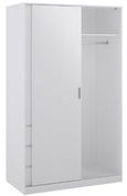 Naia White Gloss 2 Door 3 Drawer Wardrobe