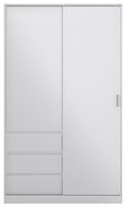 Naia White Gloss 2 Door 3 Drawer Wardrobe