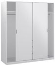 Naia White Gloss 3 Door 3 Drawer Wardrobe