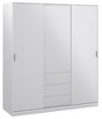 Naia White Gloss 3 Door 3 Drawer Wardrobe