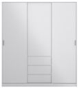 Naia White Gloss 3 Door 3 Drawer Wardrobe