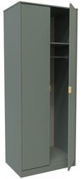 Nashville Green 2 Door Plain Tall Wardrobe