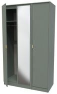 Nashville Green 3 Door Tall Triple Wardrobe - 1 Mirror