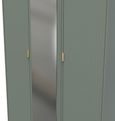 Nashville Green 3 Door Tall Triple Wardrobe - 1 Mirror