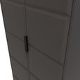 New York Graphite 2 Door Plain Tall Wardrobe