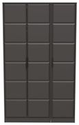 New York Graphite 3 Door Tall Triple Wardrobe