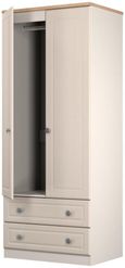 Norfolk Cashmere and Oak Effect 2 Door 2 Drawer Double Wardrobe
