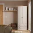 Norfolk Cashmere and Oak Effect 2 Door 2 Drawer Double Wardrobe