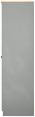 Norfolk Grey and Oak Effect 2 Door Plain Wardrobe