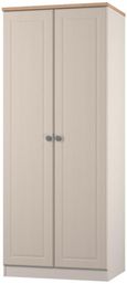 Norfolk Kashmir and Oak Effect 2 Door Plain Wardrobe