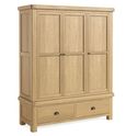 Normandy Wardrobe - 3 Door 2 Drawer - Oak
