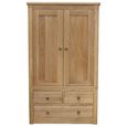 Torino Wardrobe - 2 Door - 3 Drawer - Oak