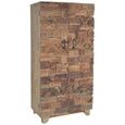 Omao Carved Mango Wood - 2 Door Wardrobe