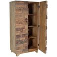 Omao Carved Mango Wood - 2 Door Wardrobe