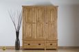 Originals Rustic Oak 3 Door 2 Drawer Wardrobe