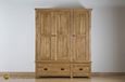 Originals Rustic Oak 3 Door 2 Drawer Wardrobe