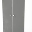 Padstow Grey and White 2 Door 2 Drawer Tall Wardrobe