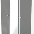 Padstow Grey and White 3 Door Tall Triple Wardrobe - 1 Mirror