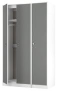 Padstow Grey and White 3 Door Tall Triple Wardrobe
