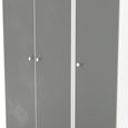 Padstow Grey and White 3 Door Tall Triple Wardrobe