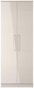 Paris Cashmere Gloss 2 Door Plain Tall Wardrobe