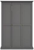 Paris Grey 3 Door Triple Wardrobe