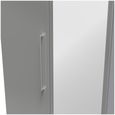 Paris Grey Gloss 2 Door Tall Wardrobe - 1 Mirror