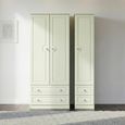 Pembroke Wardrobe - 3 Door - 4 Drawers - Triple - Cream