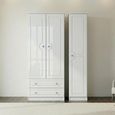 Pembroke Wardrobe - 3 Door - LHF 2 Drawers - Triple - White