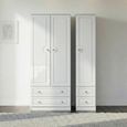 Pembroke Wardrobe - 3 Door - 4 Drawers - Triple - White Gloss